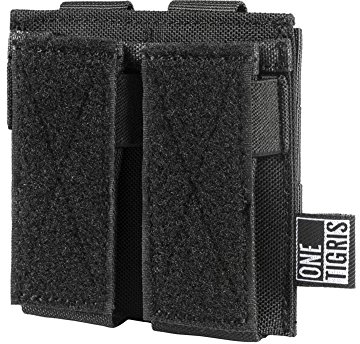 OneTigris MOLLE Taktische Pistole Magazinetasche mit 1/2 Mag Pouch für M1911/92F/GLOCK|MEHRWEG Verpackung
