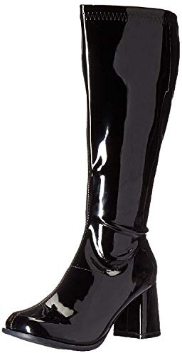 Ellie Shoes Women's GOGO-W Wide Calf Boot, BLACK PATENT, 10 M US