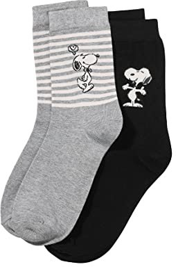 ONOMATO! Socken Damen | Peanuts Snoopy | Strümpfe | 2er Set | Geschenke für Frauen | Erwachsene Gr. 39-42