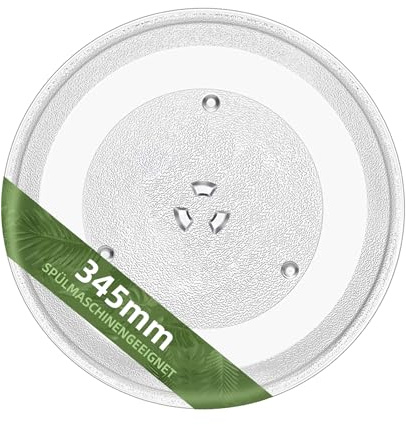Gemroom 345mm Microwave Glass Turntable Compatible with 5304509621 Frigidaire Microwave Plate WB39X10032 GE Microwave Plate Replacement JVM3106 WB49X10002 345 mm Samsung Microwave Plate DE74-20016A