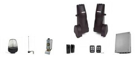 Kit pour portails battants double porte standard protéique WHEELER R KWH4S1YD412