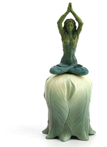 Veronese Design 6 3/4 Mother Earth Gaia Arms Raised Meditation Flower Hand Bell Resin Figurine