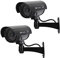 DODUOS 2PCS Dummy Camera, Fake Dummy Imitation CCTV Security Camera with Red Flashing LED Light, Wireless Wall Mount Fake Camera Dummy CCTV Camera Outdoor Indoor for Home & Business