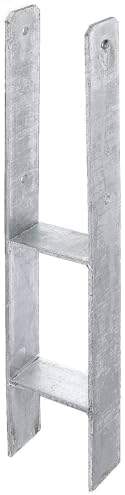 siwitec H-Pfostenträger 91 x 6 x 800 mm verzinkt, Pfostenanker, H-Anker, schwerer Betonanker für Pfosten, CE geprüft, Pfostenträger zum Einbetonieren, Pfostenschuh, Pfostenhalter, H Pfostenträger