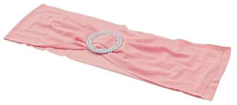 Ieron 30 Pezzi Rosa Spandex Telai per Sedia Fiocchi Fascia Elastica Premium con Fibbia Cursore - Cravatte Elastiche Universali per Sedia per Decorazione Banchetti Festa di Nozze