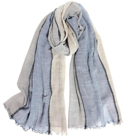 Écharpe Hommes Mode Foulard de Plissée Coton Lin Hiver Echarpe Châle