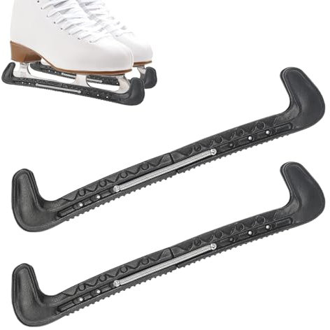 BOUFEIDA Kufenschoner Schlittschuhe, Verstellbarer Kufenschoner, Schlittschuhe Schoner mit Spring, Schlittschuh Schutz für Kinder Erwachsener Universal