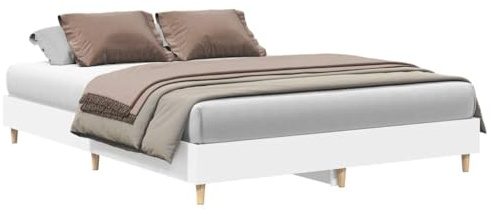 vidaXL Estructura de Cama sin colchón Blanca 150x200 cm, Muebles de Dormitorio, Base