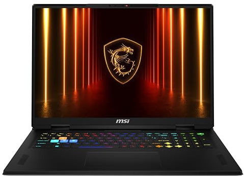 MSI Vector A18 HX 18” 240Hz QHD+ Gaming Laptop: AMD Ryzen 9-9955HX, NVIDIA Geforce RTX 5080, 32GB DDR5, 1TB NVMe SSD, Type C, Wi-Fi 7, Win 11 Home: Cosmo Gray A9WIG-065US