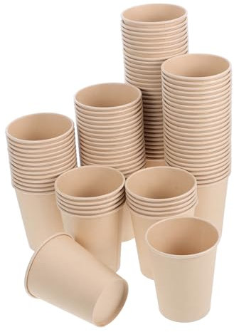WRITWAA 100piezas Taza Para Beber De Papel Grueso Desechables Para Agua y Bebidas Calientes Para Fiestas