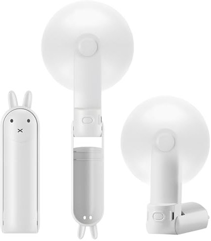 Anluomania Ventilateur Portable, Mini Ventilateur Portable Silencieux, Ventilateur De Bureau Pliable, avec 3 Vitesses et Batterie USB 1200mAh, Compact, Portable Pour Voyage Bureau Maison
