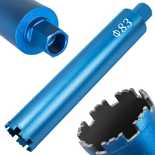 1¼ UNC Corona Diamanta Carotaggio Ø83mm,Lunghezza di Lavoro 400 mm,Sega a Tazza Fresa Carotatrice,Punta per Trapano Diamantata per Cemento,Muratura,Arenaria Calcarea