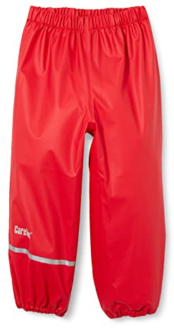CareTec Flicka Rain Pants - PU w/o fleece Regnbyxor, Red (402), 128
