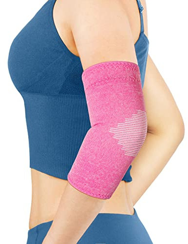 AVIDDA Elbow Support for Women (Single Sleeve), Antislip Elbow Compression Sleeves Elbow Brace, Relief from Tennis, Golfers Elbow and Other Elbow Conditions, Pink