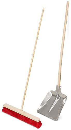 BRB Kehr-Set, Alu-Randschaufel Gr. 9 + Straßenbesen 600 mm Breite