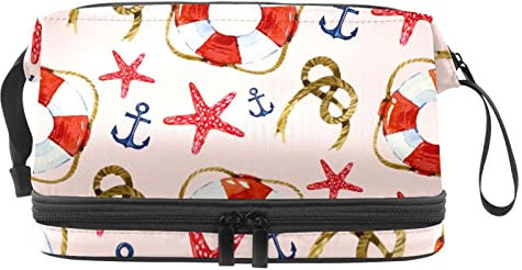 Multi-Functional Storage Travel Cosmetic Bag with Handle,Rope & Lifebuoy,Large Capacity Travel Cosmetic Bag