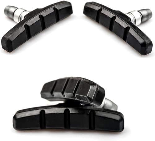 Alles-Rad | 4 Paar - 8 Stück Bremsschuhe für V-Brake - symmetrisch 70 mm Fahrrad Bremsbeläge für Shimano, Tektro, Avid, Sram, XLC, Alhonga mit Bolzen - Bremsklötze Bremsbacken Bremsgummi