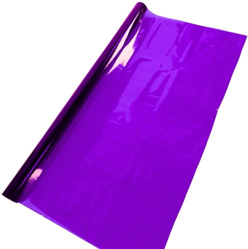 BCreativetolearn Lila cellofanrulle 50 cm x 4,5 m – perfekt för konst och hantverk, mångsidig blommig dekor, cellofanomslag, 24 gsm, syrafri