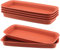 HEIHAK 6 Pack Rectangular Plant Drip Tray, 39.5 × 17 × 3cm Flower Pot Saucers Planter Trays for Living Room, Balcony, Garden, Indoor and Outdoor