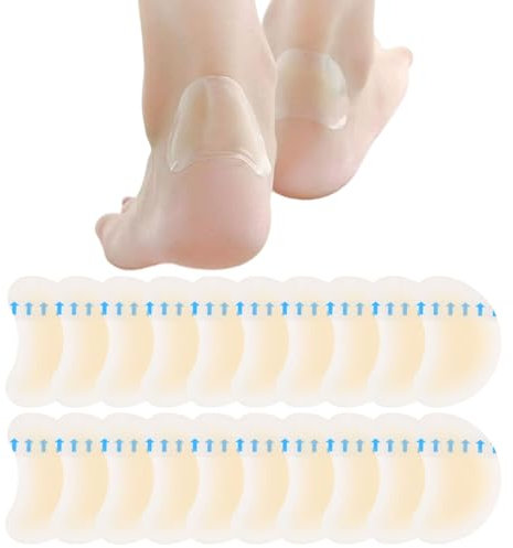 TNSOYCA 20 Pezzi Cerotti per Vesciche,bende in gel per vesciche,per piedi,medicazione per tallone,dita dei piedi e protezione della pelle (mezzaluna)