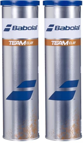 Babolat Team Clay X 4 Palle, Adulti Unisex, Jaune (Nero) Taglia Unica (Confezione da 2)