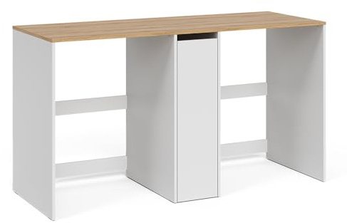 Vicco Armario para Lavadora Viktor, Blanco/Roble Artesanal, 159.8 x 88.2 cm con 3 Compartimentos