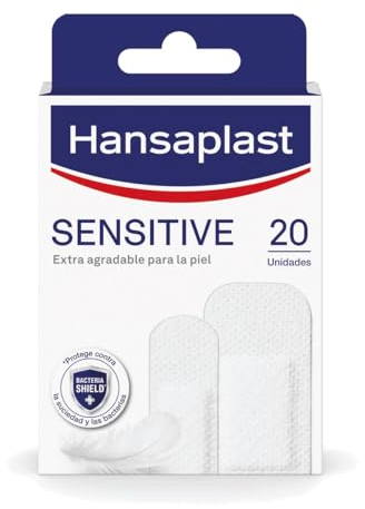 Hansaplast Cerotti SENSITIVE, Cerotti extra delicati specifici per pelli sensibili, Cerotti Hansaplast ipoallergenici, 1 confezione da 20 pezzi in formati assortiti