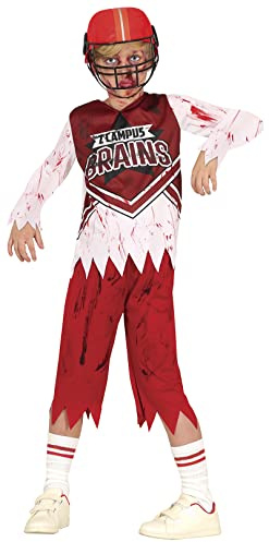 FIESTAS GUIRCA Zombie Quarterback Fancy Dress for Boys - American Football Rugby Kids Costume - Boys Halloween Costumes 7-9 years