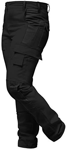 strongAnt - Elasticos Pantalones de Trabajo para Mujer. Pantalón de Trabajo Completo con Bolsillos para Rodilleras - Schwarz 40