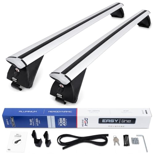 DGH System universal Dachträger Autogepäckträger RELINGTRÄGER kompatibel mit KIA Sportage IV SUV 2016-2022 max 90 kg 120 cm Aluminium