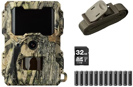 DÖRR Snapshot Mini 5.0 Pro Wildkamera, Starter-Set, Überwachungskamera, 5MP Bilder, Full HD1080P Videos, Infrarotblitz 940nm, Fotofalle, Jagdkamera, Bewegungsmelder, inkl. Batterien & Speicherkarte