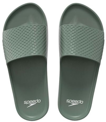 Speedo Essential Slides för män | Pool Sliders | Snabbtorkande, Khaki, 8 UK, Khaki, 40.5 EU