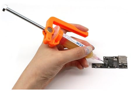 Soldering Flux Paste Glue Dispenser Extruder Manual Booster Propulsion Tool for 5cc 10cc Syringe Solder Paste Flux (Tool Only)