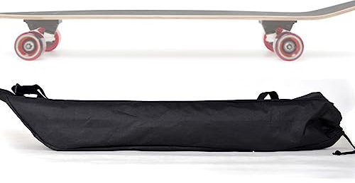 Jwthee Sac à Skateboard Sac à Dos, Sac de Transport Longboard Sac à bandoulière Sac à bandoulière à épaule Simple Sac à Dos de Voyage Pliable pour Carte Standard