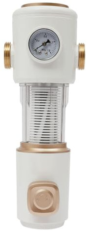 Filtro de retrolavado de 1 pulgada, presión de agua adecuada 0,1 – 0,8 Mpa, precisión de filtración 40 μm, capacidad 15432,36 lbs/h, filtro de sedimentos spin down, filtro de agua doméstica, lavable a