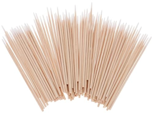POPETPOP Bastoncillos de Algodón 600 Pcs 10 Cm Punta de Madera para Maquillaje y Limpieza Facial
