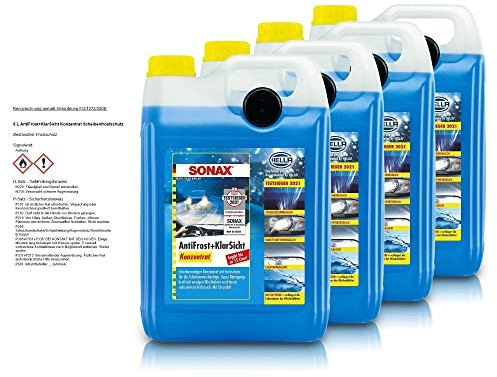 SONAX 4X 03325050 AntiFrost&KlarSicht Konzentrat Frostschutz Waschanlage 5L