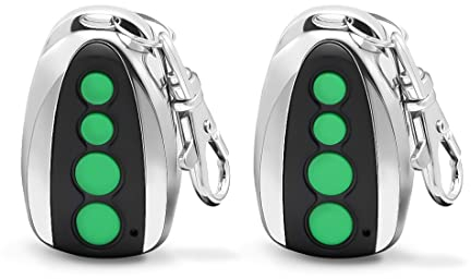 TOPENS M12 Handsender Fernbedienung 4-Kanal-Transmitter für automatischen Torantrieb Drehtorantrieb Schiebetorantrieb elektrischen Garagenantrieb mit 433,92MHz Schlüsselanhänger Sicherheitskit 2 Stück