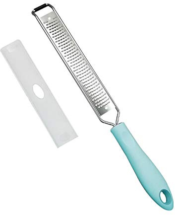 Zester Grater- Parmesan Cheese, Lemon, Citrus, Chocolate, Ginger, Garlic, Nutmeg, Hand Held Grater, Stainless Steel Cheese Grater, Multi-purpose Kitchen Food Grater, Dishwasher Safe