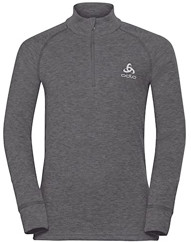 Odlo Kids Functional long-sleeve shirt with zipper ACTIVE WARM ECO, odlo steel grey melange, 128