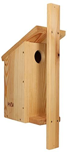 Nestbox Nistkasten Für Siebenschläfer MKW - Stabiler Nisthaus Für Waldtiere Aus Massivem Nadelholz Gefertigt - Wetterfest Und Langlebig Für Draußen Mit Einflugloch