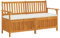 Keketa Gartenbank mit Kissen Truhenbank mit Stauraum Gartenbank Truhenbank Holzbank Sitzbank Parkbank Garten Bank Truhenbank für Terrasse Garten Balkon 148 cm Massivholz Akazie