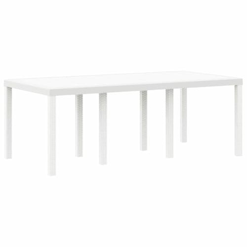 vidaXL Mesa de Jardín 200 x 100 x 73 cm ratán sintético, Mesa de Comedor Rectangular Moderna, jardín y terraza, mobiliario Exterior Resistente al Clima