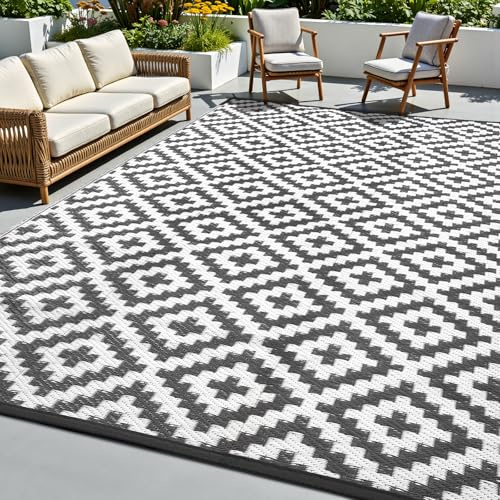 Sour Lemon Großer Outdoor Teppich Wetterfest, Balkon Teppich Wasserfest, Rutschfester Outdoorteppich, UV-Beständige Gartenmatte Für Terrasse Camping Picknick Wohnzimmer 180X270cm
