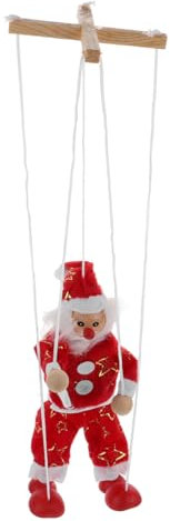 Abaodam Weihnachtliche Holzmarionette Handgefertigtes Puppenspielzeug Für Santa Claus Design Sicheres Material Kreative Spielmöglichkeiten Für Weihnachtsdekoration Und Aufführungen
