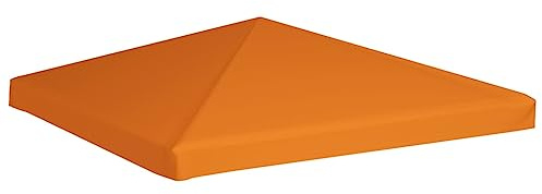 Paviljongtak 3 x 3 m orange, 310 g/m² polyester, väderbeständig och hållbar, perfekt för trädgård, terrass och camping