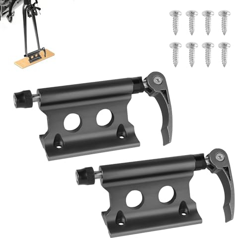 SUPAWAY Pack of 2 Bicycle Fork Mount, Quick Release, Aluminium Alloy Bicycle Fork Mount, Front Fork, Fixed Clip, Bicycle Front Fork, Transport Holder for Truck, SUV, Trailer, Dark Titanium