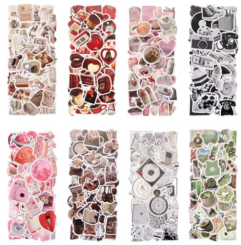 TranRantic 480PCS Vintage Aesthetic Scrapbook Stickers | Journaling Stickers, Retro Laptop Stickers for Journal, Scrapbooking Supplies DIY Craft Kit