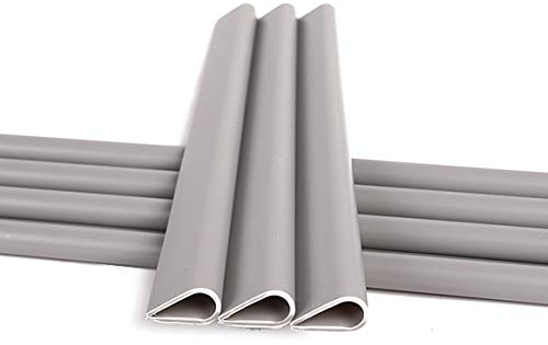 Naimorui - Lote de 30 Clips de fijación para láminas de protección Visual de PVC, 30 Unidades, Gris