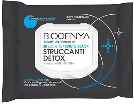 Biogenya Beauty Life Protection - Struccanti Detox Anti Impurità, 20 Salviette